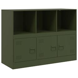 Helloshop26 - Buffet bahut commode armoire meuble de rangement organisateur cuisine salle de séjour salon olive 99 x 39 x 73 cm 02_0036593 - 30002129_0