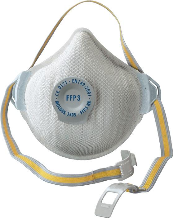 Masque de protection respiratoire FFP3 AIR 350501 - Avec soupape d'expiration - 5pcs/carton - MOLDEX_0