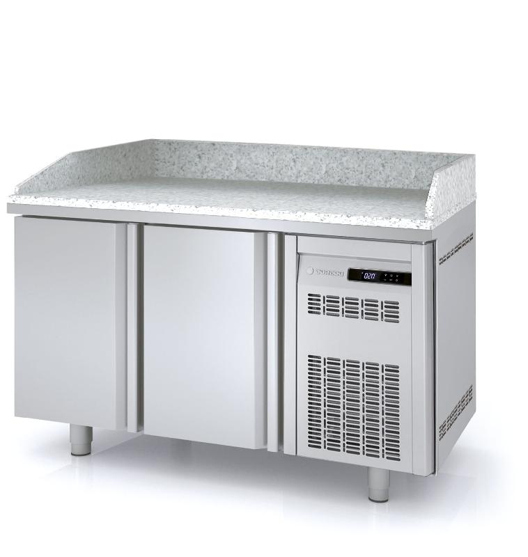 Meuble à pizza professionnel inox 700 positif 2 portes 255 litres - MR70-135-P_0