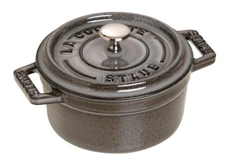 MINI-COCOTTE EN FONTE RONDE GRIS 10 CM