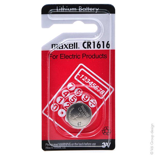 PILE BOUTON LITHIUM BLISTER CR1616 MAXELL 3V 55MAH_0
