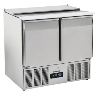 Saladette 2 portes CASSELIN CSAP2P900 - inox, 220L, froid statique, thermostat digital_0