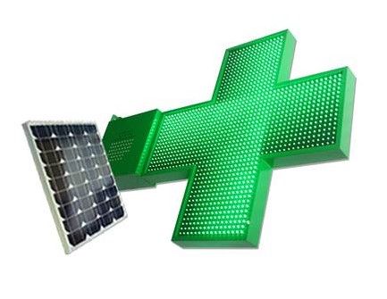 Solar LED 1000 - Croix de pharmacie double face - 1000 x 1000 mm - SARL Identy Sign_0