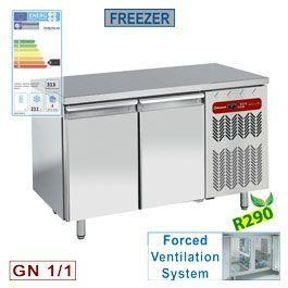 Table de travail refrigeree timbre négative ventilée 2 portes gn 1/1 260 l - TG2B/H-R2_0