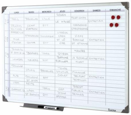 Tableau planning hebdomadaire magnétique - 35002_0