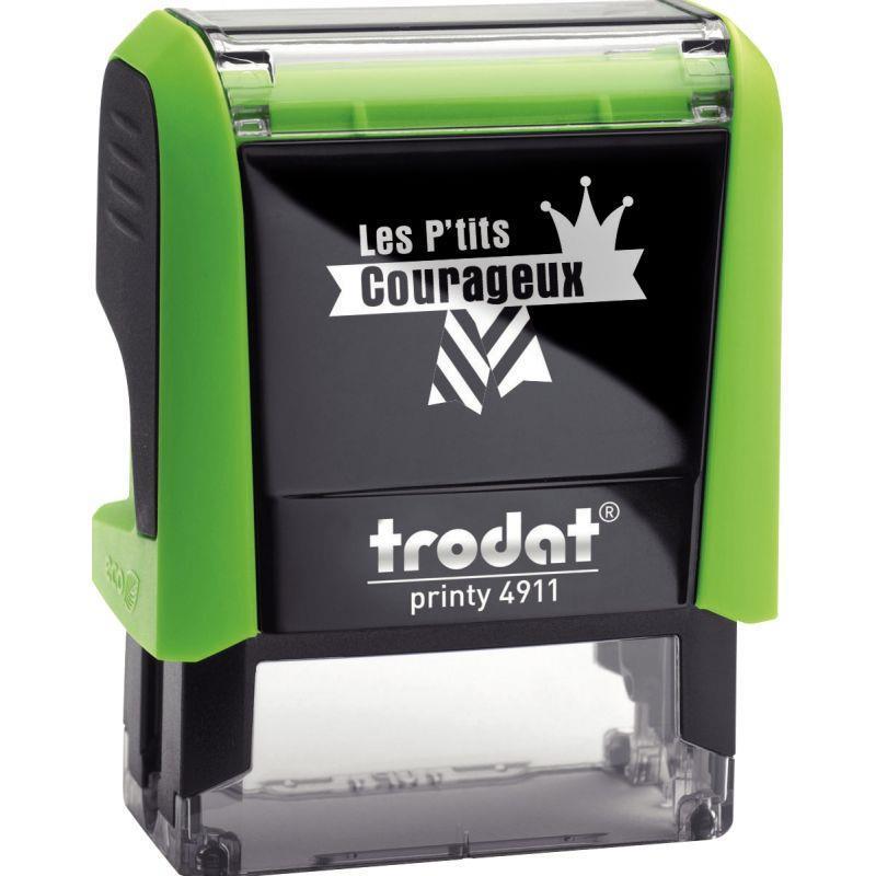 Tampon Les P'tits Courageux - Formule 'Bravo tu y es presque' - Trodat écologique et rechargeable_0