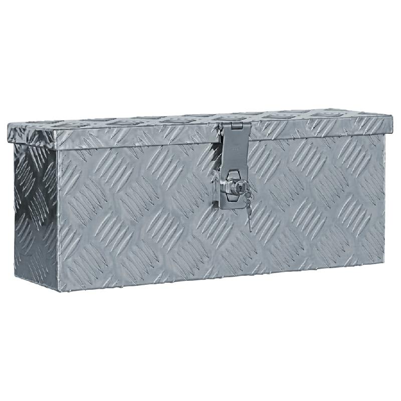 Vidaxl boîte en aluminium 48,5 x 14 x 20 cm argenté 142935_0