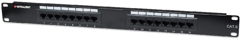 Baie de brassage 1U - INTELLINET 519526 - 16 ports RJ-45 - Fast/Gigabit Ethernet - Noir_0