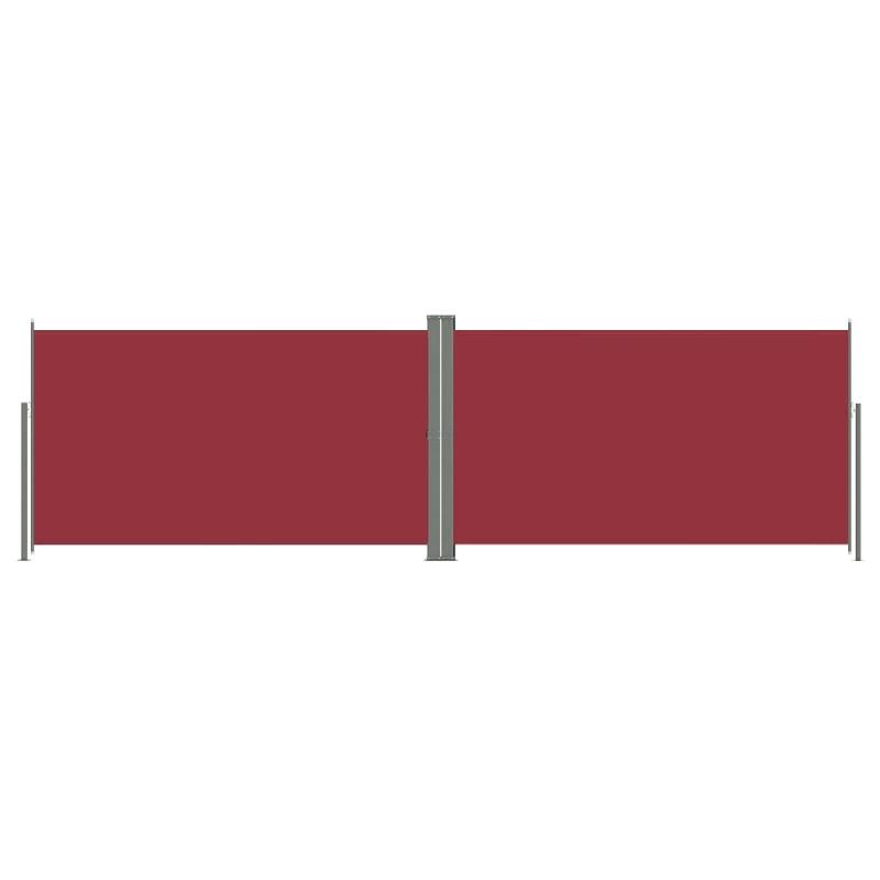 Auvent paravent store brise-vue latéral rétractable - Protection visuelle pour jardin, terrasse, balcon - 160 x 600 cm - Rouge_0