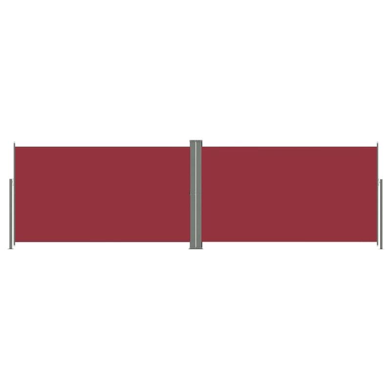 AUVENT PARAVENT STORE BRISE-VUE LATÉRAL RÉTRACTABLE DE PATIO JARDIN TERRASSE BALCON PROTECTION VISUELLE ÉCRAN 160 X 600 CM ROUGE 02_0007465_0