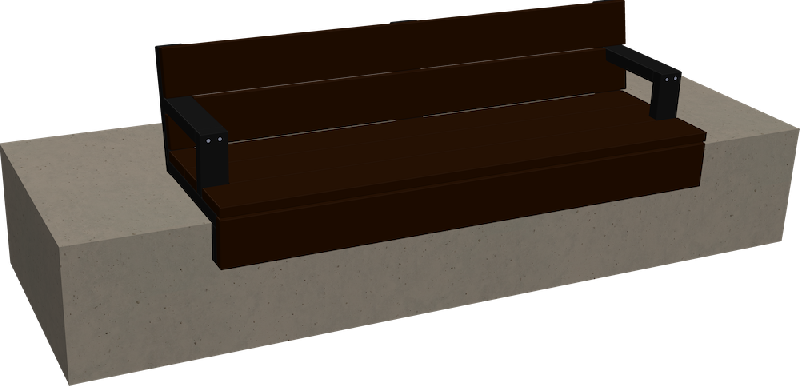 Banc sur gradin Eko - Espace Renard fabricant et installateur - Réf : EK25_0