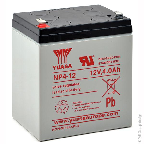 BATTERIE PLOMB AGM YUASA NP4-12 12V 4AH F4.8_0