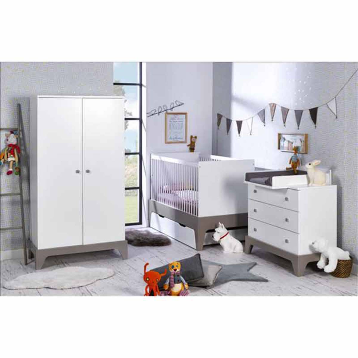 Berceau Lit Bebe 70 X 140 Cm Paris Evolutif Barreaux Blanc Lin