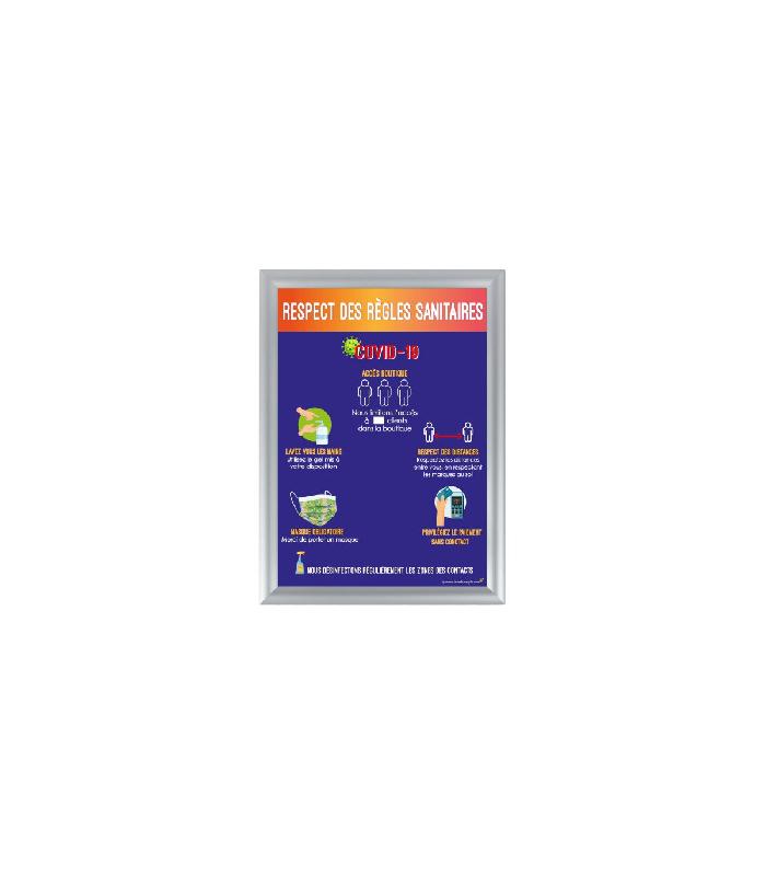 Cadre d'affichage aluminium avec affiche 