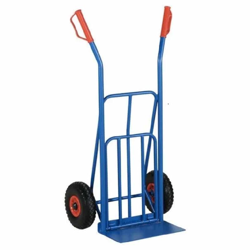Diable magasin - charge 250 kg - pelle rabattable et bavette fixe_0