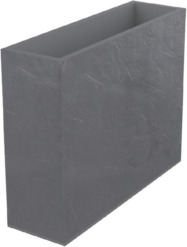 EDA Jardinière rectangulaire volcania apparence pierre 63l - GRISCLAIR - gris 3086960249403_0