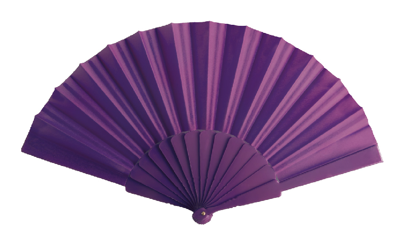 Éventail - textile et plastique - violet - poids 47g_0