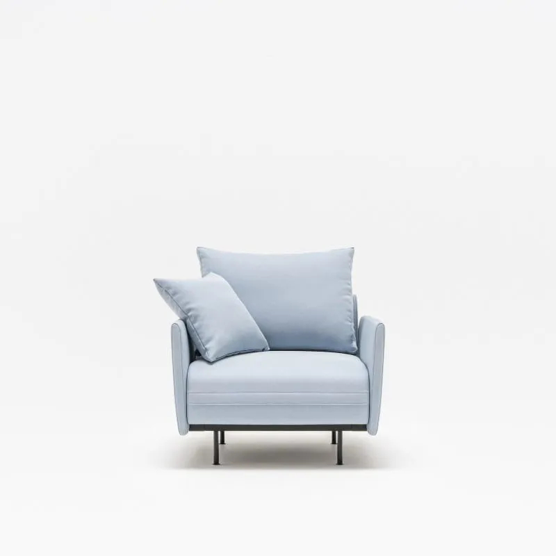 Fauteuil lounge pieds métal LOTUS_0