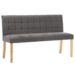 Helloshop26 - Banc banquette 140 x 56 x 86 cm gris velours 02_0010902 - 3000599347767_0