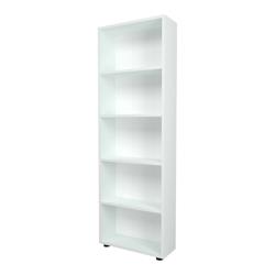 Helloshop26 - Bibliothèque design pour salon étagère style original à 5 niveaux 172 x 55 x 20 cm blanc 03_0006516 - 3001795082728_0