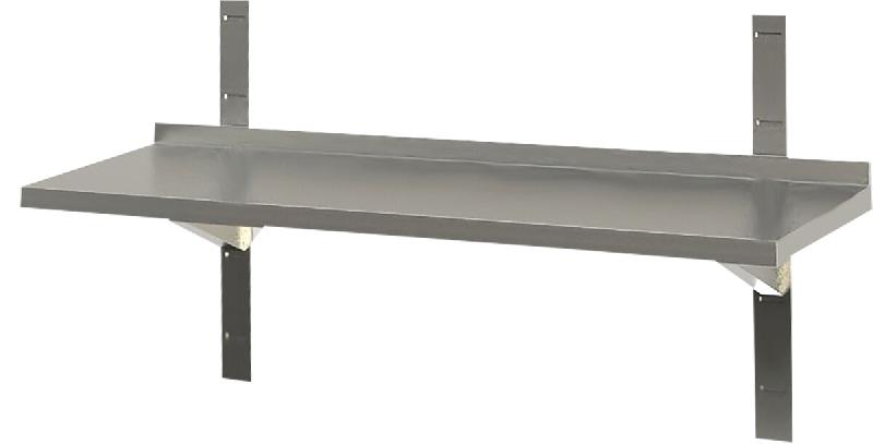 KBS Gastrotechnik KBS Etagère murale 1 fond avec rebord 1600x300x40 mm inox avec feuillure de protection de la main - 91410110_0