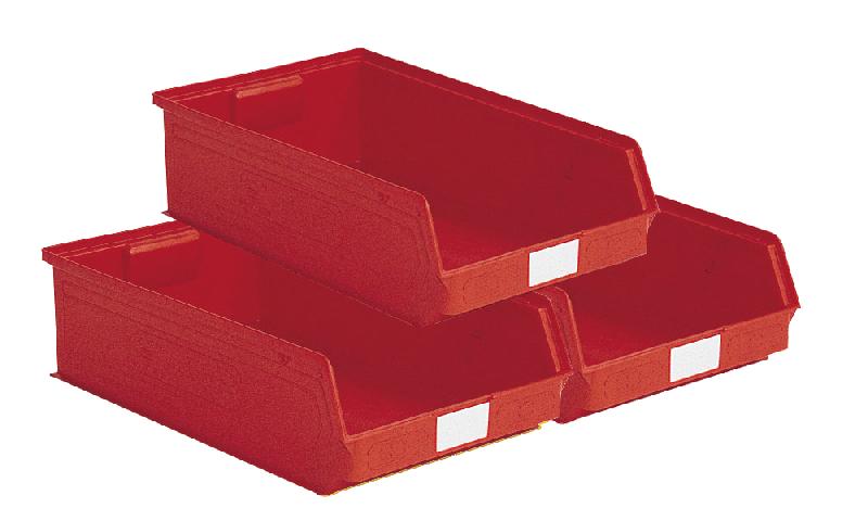 Lot de 14 bacs à bec plastique 20l rouge_0
