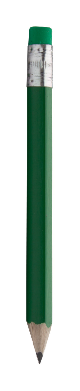 Mini crayon à papier en bois avec gomme - couleur verte - 3 g_0
