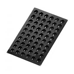Moule à Gâteaux en Silicone Forme Demi-Sphère - 60 Pièces - Lacor - noir silicone 66747_0