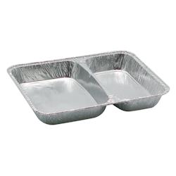 Packnwood FHC - 1000Pcs - Barquette aluminium rectangulaire 2-compartiments - 227x177x30 - aluminium 209AL250830_0