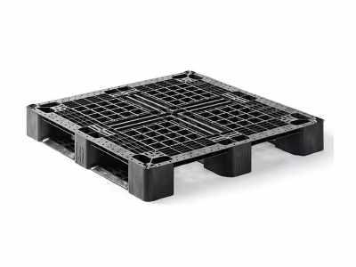 Palette  plastique   de qualité et recyclable, robuste et stable -  1100 X 1100 - CUQP1111MR3R-AS_0