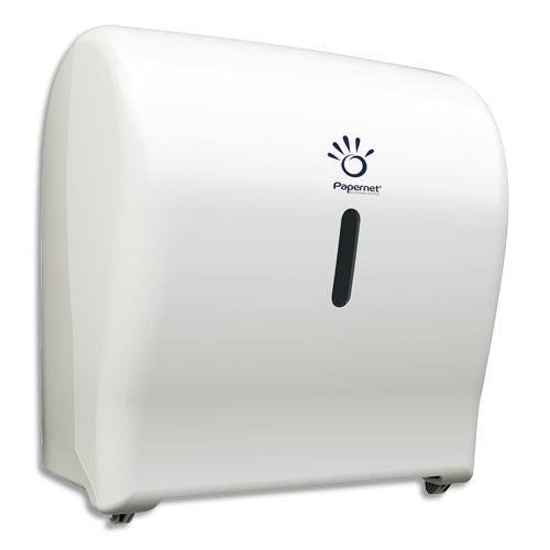 Papernet distributeur mini autocut blanc pour essuie-mains en rouleau en abs - dim l31,4 x h33 x p20,4 cm_0
