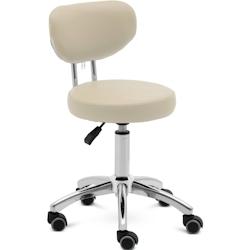 Physa - physa ASCONA DARK BEIGE Tabouret à roulettes 150 kg 46 - 60 cm Beige foncé Tabouret à roulettes avec dossier Tabouret à roulettes - beige_0