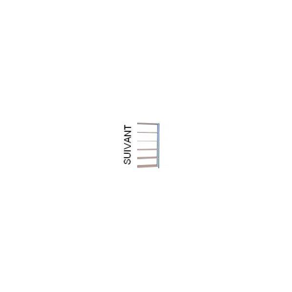 Rayonnage de bureau métallique - Hauteur 2000 mm x Largeur 1000 mm - Élément départ - Blanc - Marque Rolléco_0