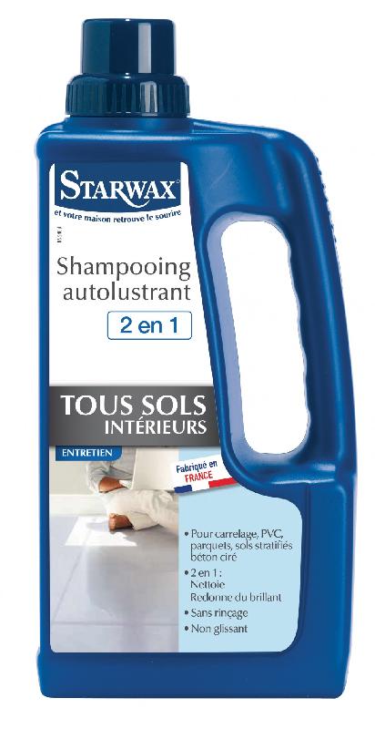 Shampooing autolustrant sol STARWAX 1 L - Sans rinçage - Pour carrelage, PVC, parquet et sols plastiques_0