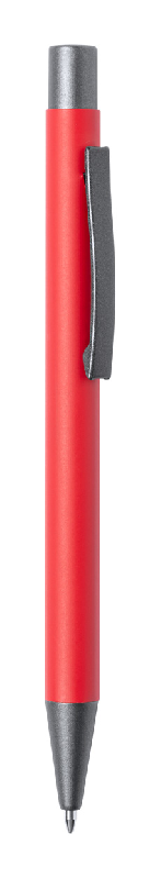 Stylo bille en aluminium recyclé - finition bronze - encre bleue - couleur rouge - 18g_0