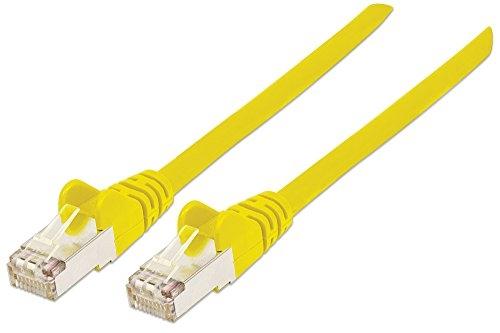 INTELLINET 350464 - Câble réseau RJ45 Cat6a S/FTP (S-STP) 0,5m jaune - Taux de transfert 10000 Mbit/s_0
