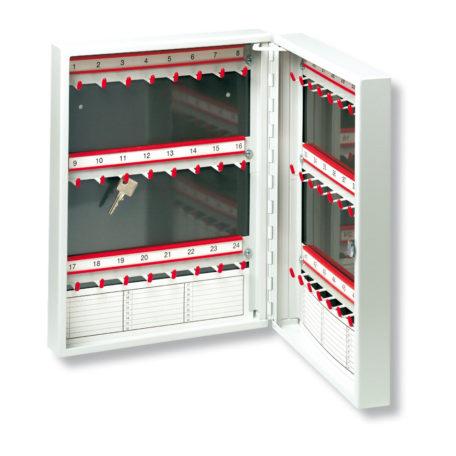 Armoire à clés 6500 - extra forte en tôle d'acier replié avec barrettes numérotées réglables_0