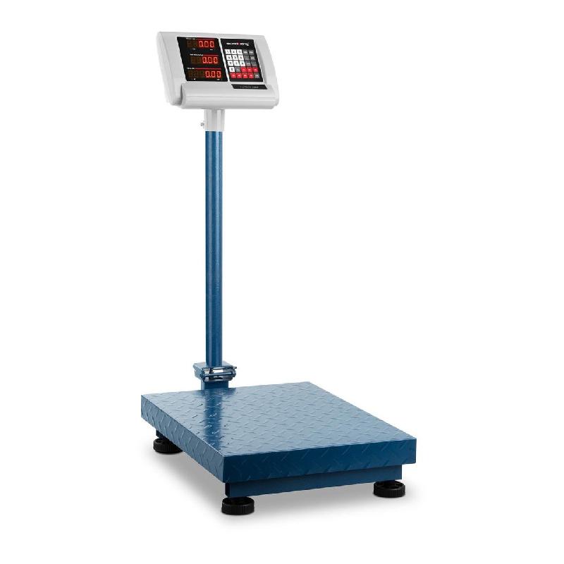 Balance plate-forme professionnelle industrielle - 150 kg / 10 g - 40 x 50 cm - Compacte - Inox - 14_0000636_0