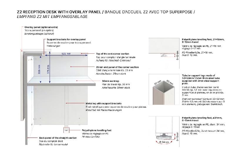 Banque d'accueil design avec accès PMR Z2 - Officity - 206, Droite, Eucalyptus_1