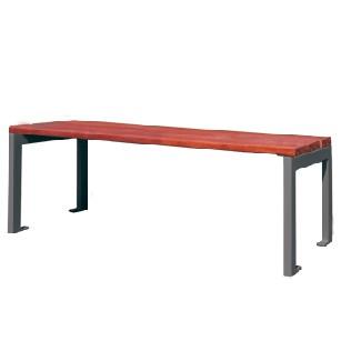 Banquette urbaine Silaos® - Bois de chêne et cadre en acier - 100% écologique et design moderne_0