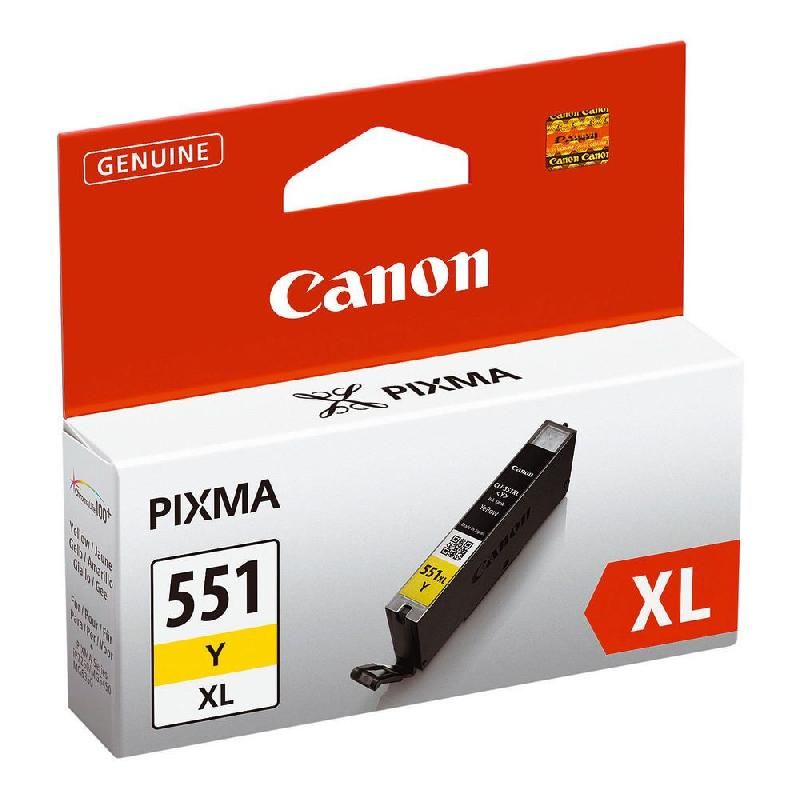 CANON CARTOUCHE D'ENCRE PIXMA CLI-551 XL J (6446B001) - CHROMALIFE100+ - GRANDE CAPACITÉ - COULEUR: JAUNE