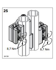 Charnière d28l/d28l pour  profilés ronds ecoshape_0