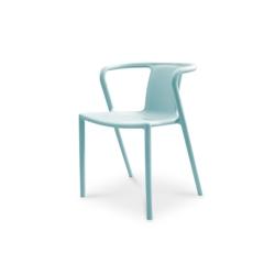 CITY Garden Lot de 2 fauteuils de jardin empilables en polypropylène azur - DIEGO - bleu plastique polypropylène DIEGO-FT-AZURX2_0