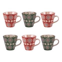 Coffret de 6 tasses Sullivan 17 cl -  Multicolore Rond Grès Table Passion 10x8 cm - multicolore Grès 3106232386503_0
