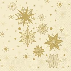 DUNI - Serviette ouate 33x33cm 3 plis Stargazing Crème 10x50 = 500 pièces - beige papier 211566_0