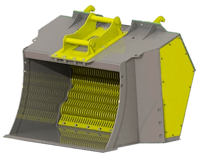 Godet cribleur VPH 4-1500 - Vipermetal - Pour chargeuses et pelles de 14 à 21 tonnes, 1,1 m3_0