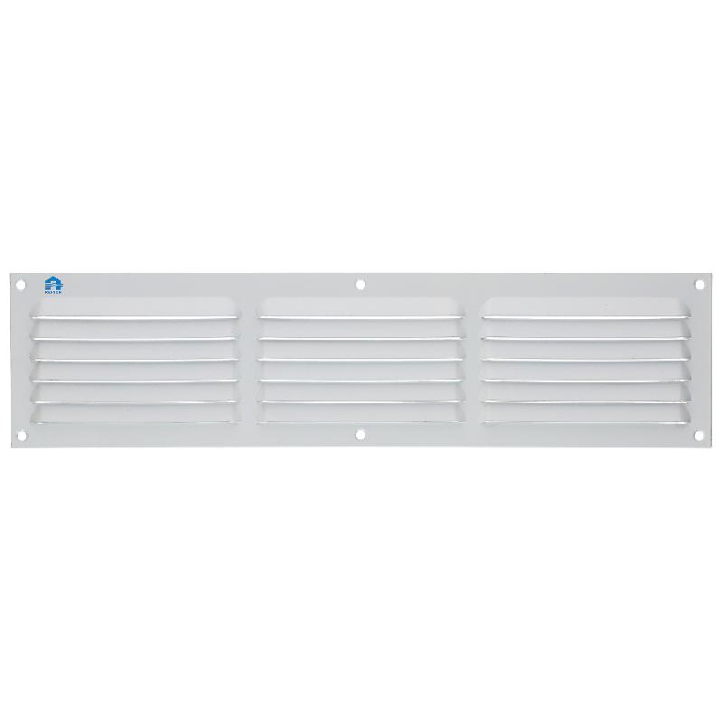 Grille à persienne 436 largeur 400mm hauteur 100mm époxy blanc ral 9010 - RENSON - 10871 - 588909_0