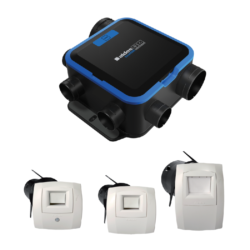 Kit VMC simple flux hygroréglable EasyHOME HYGRO COMPACT Premium MW - Aldes - 11033051_0