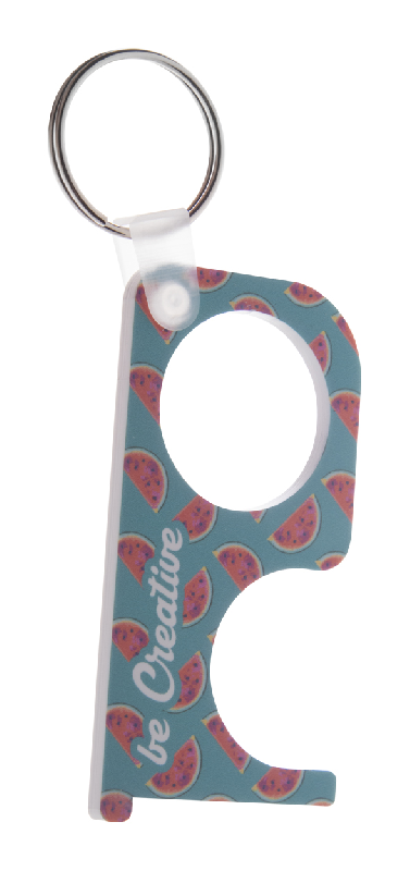 Porte-clés hygiénique en acrylique - Impression digitale LED UV - Utilisation sans contact_0