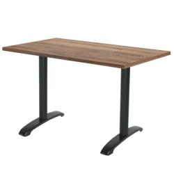 Restootab - Table 120x70cm - modèle Bazila chêne slovène - marron fonte 3701665200367_0